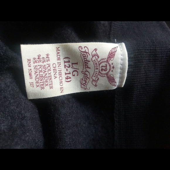 Footless Black lined tights - Picture 4 of 6